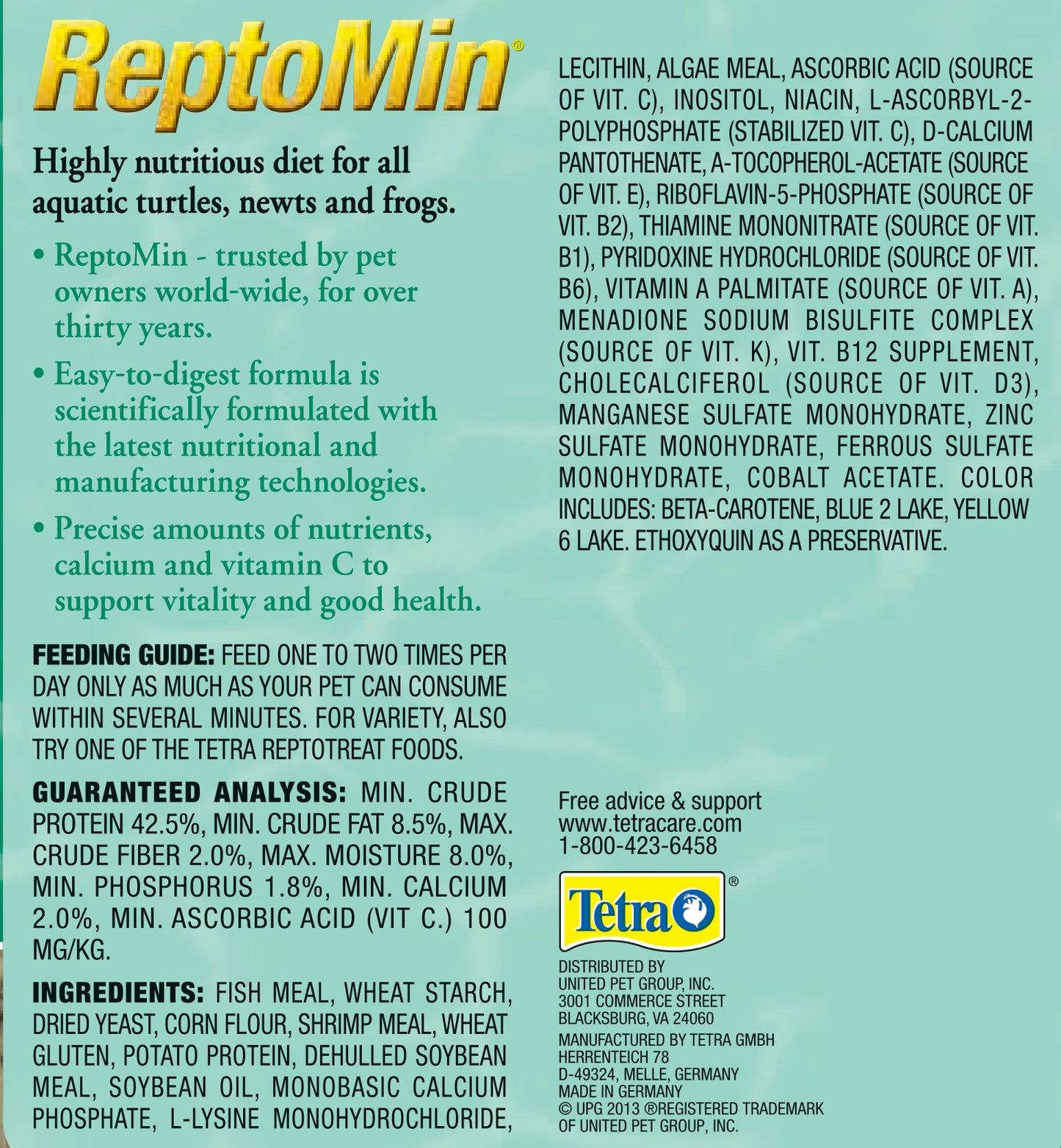 Tetra ReptoMin Floating Food Sticks
