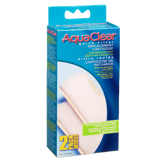 AquaClear Quick Filter Replacement Cartridge - 2 Pack (A-575 Powerhead Attachment)