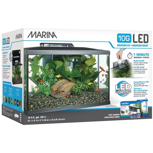 Marina 10G LED Glass Aquarium Kit - 38 L (10 US gal)